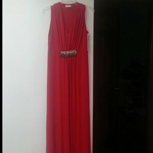 Calvin Klein long red dress
